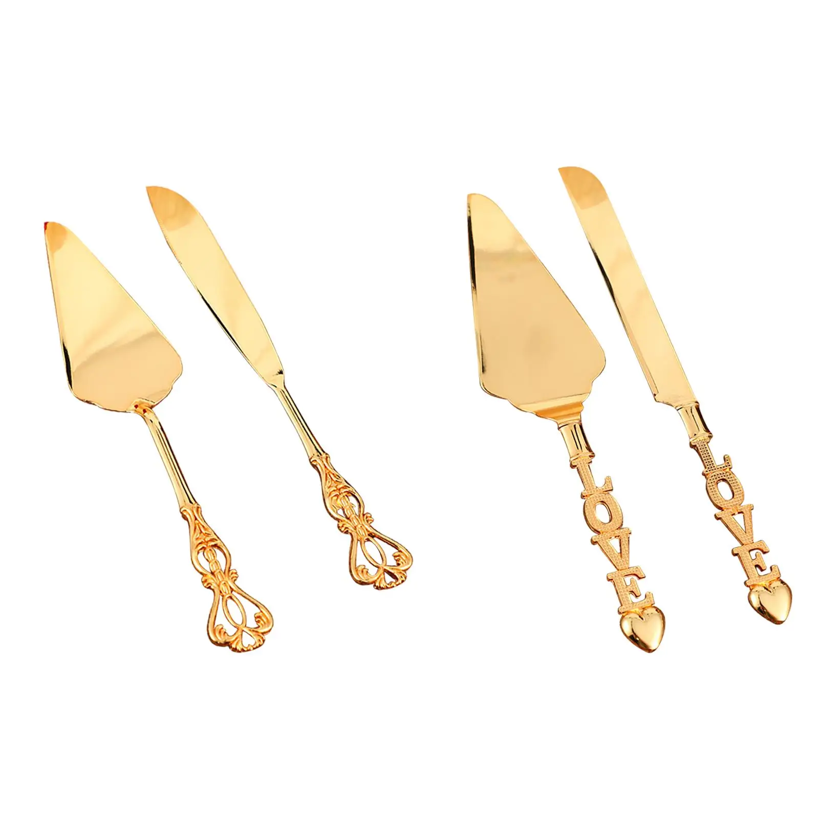 Zinc Alloy Wedding Cake Server Set Pizza Butter Spatula Pie Cheese Spatula Cutter for Anniversary Engagement, Events Supplies 
Zinc Alloy Wedding Cake Server Set Pizza Butter Spatula Pie Cheese Spatula Cutter for Anniversary Engagement, Events Supplies