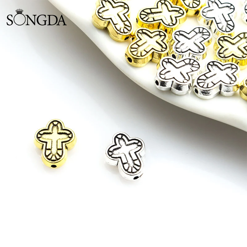 10pcs Crosses Spacer Beads Charms Silver/Gold Color Alloy Loose Beads for Making DIY Necklace Bracelet Accessories Jewelry Gifts
10pcs Crosses Spacer Beads Charms Silver/Gold Color Alloy Loose Beads for Making DIY Necklace Bracelet Accessories Jewelry Gifts