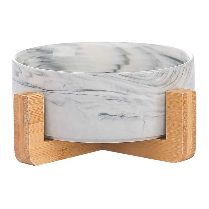 Marble Style Ceramic Cat Dog Bowl Dish With Wood Stand No Spill Pet Food Water Feeder Cats Small Dogs
Marble Style Ceramic Cat Dog Bowl Dish With Wood Stand No Spill Pet Food Water Feeder Cats Small Dogs
