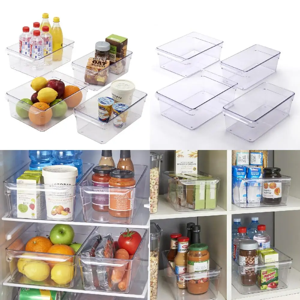 Fantastic 4-Pack Set of Neatly Managed Different Sized Plastic Refrigerator Organization Bins - 90 Characters
Fantastic 4-Pack Set of Neatly Managed Different Sized Plastic Refrigerator Organization Bins - 90 Characters