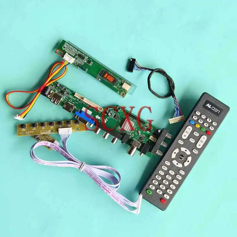 

DVB Digital Display Controller Board For LTD121EC3L LTD121ECAK Kit 1024*768 1-CCFL USB HDMI-Compatible VGA AV LVDS 20 Pin 12.1"