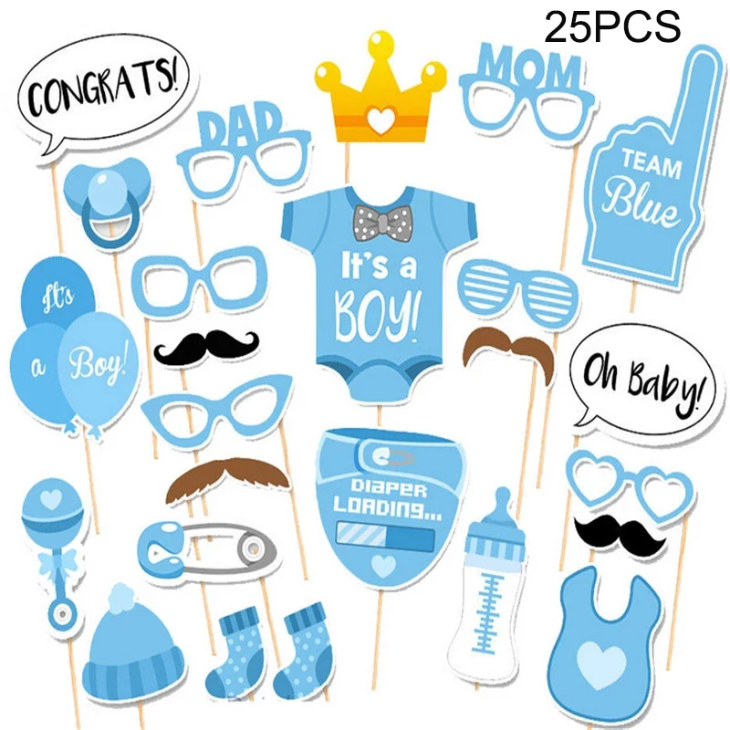 25pcs Photo Booth Props It Is A Boy Baby Shower Children 1st Birthday Party Newborn Boy Girl Gender Reveal Photobooth Props Blue
25pcs Photo Booth Props It Is A Boy Baby Shower Children 1st Birthday Party Newborn Boy Girl Gender Reveal Photobooth Props Blue
