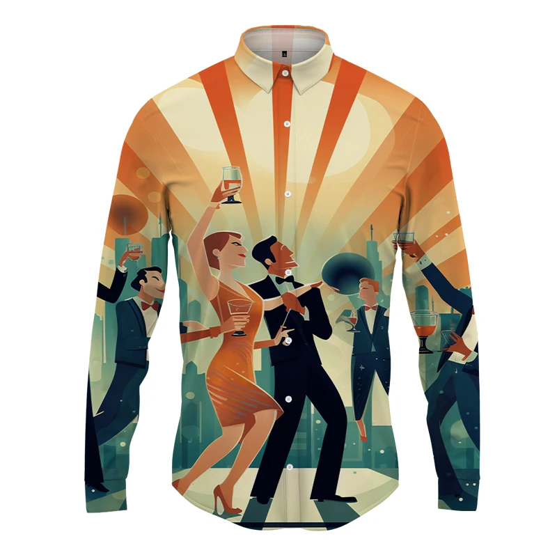 Spring and Autumn Men's Fashion All-match Long-sleeved Shirt Hip-hop Popular 3D Printing Shirt Office Party Shirt Plus Size Top
Spring and Autumn Men's Fashion All-match Long-sleeved Shirt Hip-hop Popular 3D Printing Shirt Office Party Shirt Plus Size Top