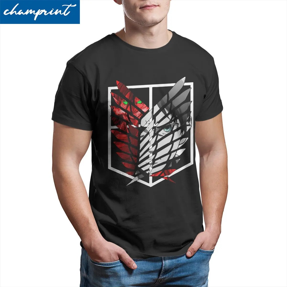Attack on Titan Logo Men's T Shirts Japanese Anime Shingeki No Kyojin Amazing Tee Shirt T-Shirts 100% Cotton 4XL 5XL 6XL Clothes
Attack on Titan Logo Men's T Shirts Japanese Anime Shingeki No Kyojin Amazing Tee Shirt T-Shirts 100% Cotton 4XL 5XL 6XL Clothes