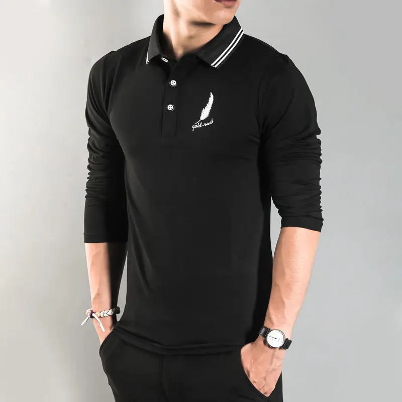 Fashion Men Casual Polo Shirts Spring Autumn Long Sleeve Male Clothes Tops Lapel All-match Pullover Loose Quick-drying T-shirt 
Fashion Men Casual Polo Shirts Spring Autumn Long Sleeve Male Clothes Tops Lapel All-match Pullover Loose Quick-drying T-shirt