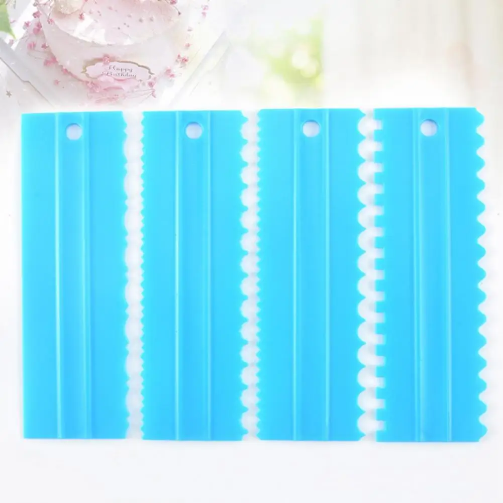 4pcs Useful 4 Colors Multipurpose Cream Cake Decorating Jagged Edged Scraper Kitchen Supplies Cake Scrapers Cake Spatulas
4pcs Useful 4 Colors Multipurpose Cream Cake Decorating Jagged Edged Scraper Kitchen Supplies Cake Scrapers Cake Spatulas