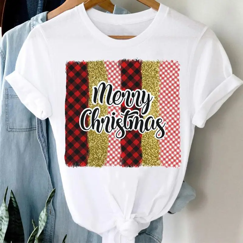 Women Striped Letter Plaid Happy New Year Merry Christmas Print Tshirts Trend Tee Travel T Shirt Top Graphic T-Shirt
Women Striped Letter Plaid Happy New Year Merry Christmas Print Tshirts Trend Tee Travel T Shirt Top Graphic T-Shirt