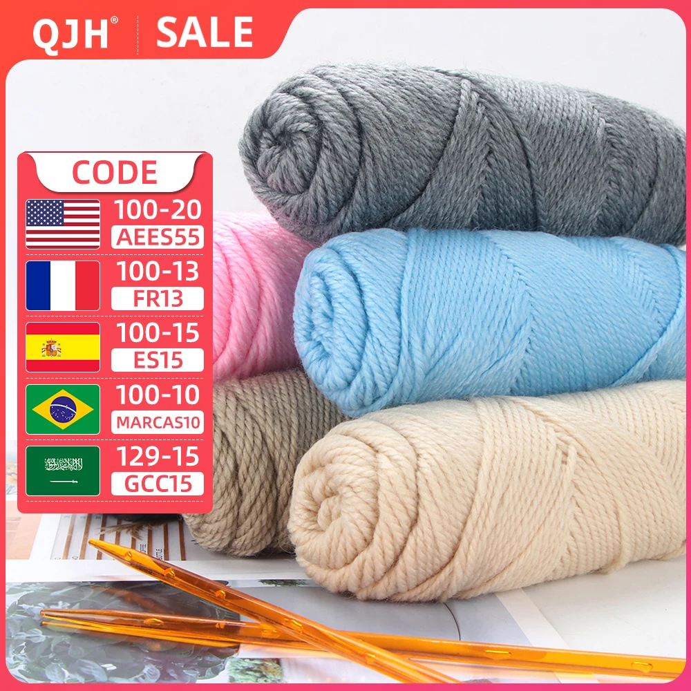 5Pcs 100g/ball DIY Soft Thick Wool Yarn - Yarn for baby - Sport weight yarn - Soft wool - Knitting yarn - Yarn for blanket
5Pcs 100g/ball DIY Soft Thick Wool Yarn - Yarn for baby - Sport weight yarn - Soft wool - Knitting yarn - Yarn for blanket
