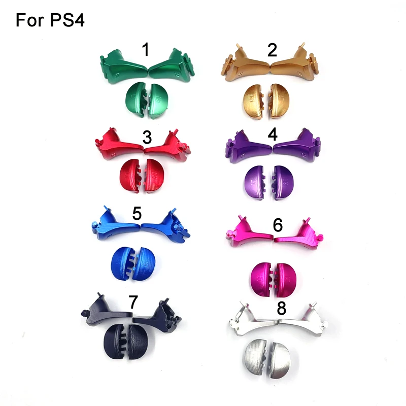 10sets Metal Aluminum L1 R1 L2 R2 Extended Trigger Button with Spring replcement for Playstation 4 PS4 JDM 001 / 011 Controller
10sets Metal Aluminum L1 R1 L2 R2 Extended Trigger Button with Spring replcement for Playstation 4 PS4 JDM 001 / 011 Controller