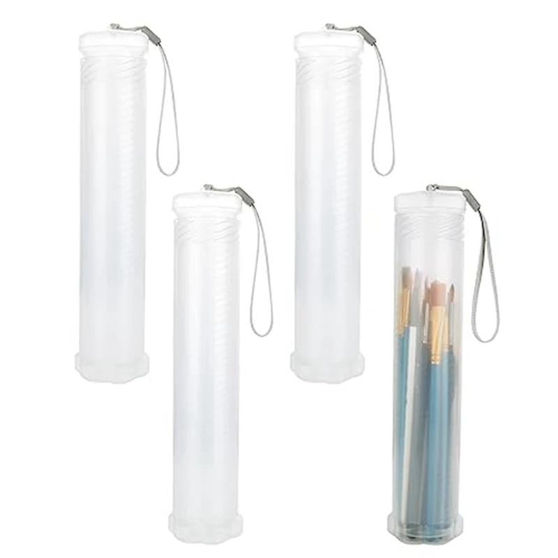 4 Pack Extendable Plastic Paint Brush Case Clear Long Paint Brush Holder Tube Storage Pencil Container 
4 Pack Extendable Plastic Paint Brush Case Clear Long Paint Brush Holder Tube Storage Pencil Container