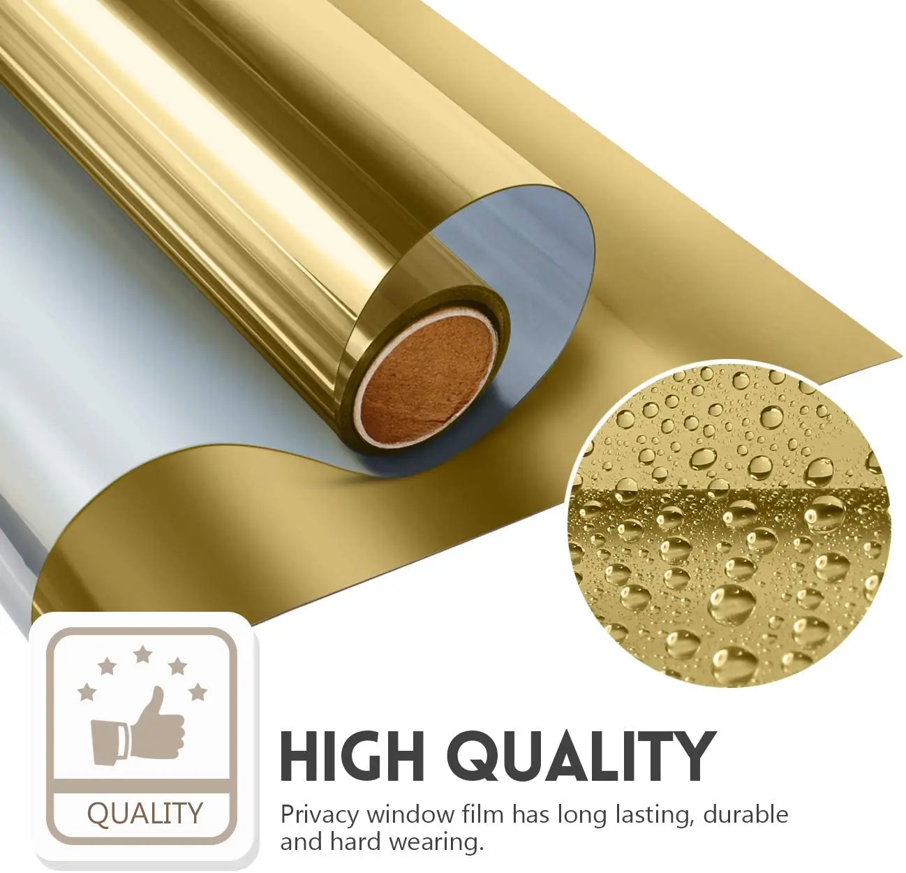 One Way Window Film Privacy Anti-UV Window Sticker Heat Control Reflective Glass Tint for Home Self Adhesive Vinyl Film (Gold)
One Way Window Film Privacy Anti-UV Window Sticker Heat Control Reflective Glass Tint for Home Self Adhesive Vinyl Film (Gold)