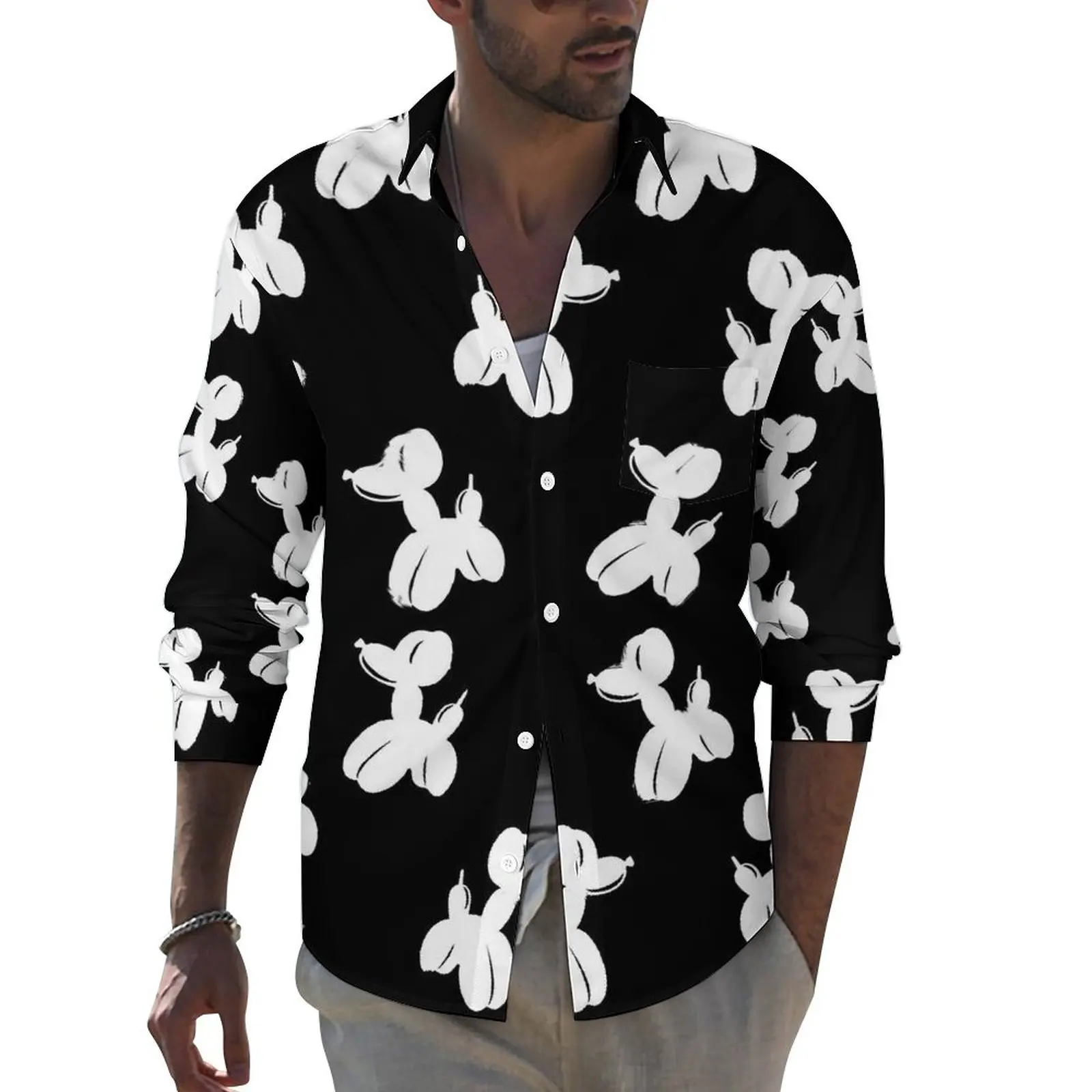 White Balloon Dog Casual Shirts Mens Animal Print Shirt Long Sleeve Fashion Y2K Blouses Autumn Design Clothing Plus Size 4XL
White Balloon Dog Casual Shirts Mens Animal Print Shirt Long Sleeve Fashion Y2K Blouses Autumn Design Clothing Plus Size 4XL