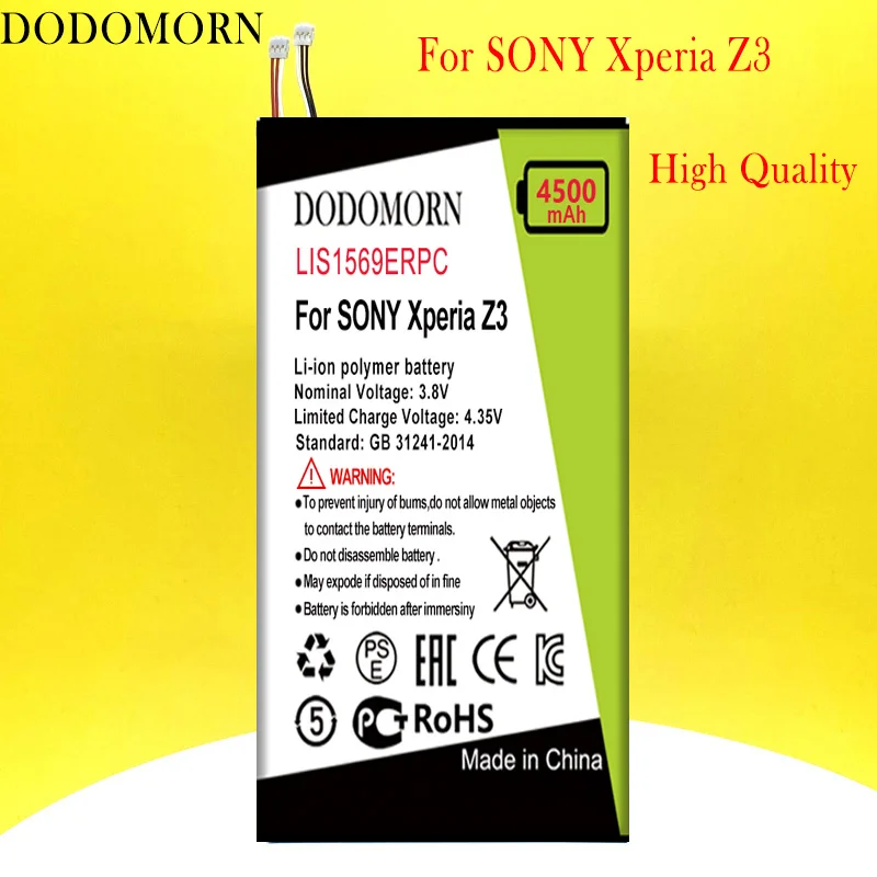 

Аккумулятор DODOMORN LIS1569ERPC для SONY Xperia Z3 Tablet Compact SGP611 SGP621, Смартфон высокого качества + номер отслеживания