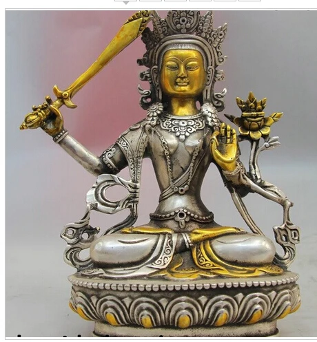 8 inch China budismo dorar plata Manjusri Bodhisattva Manjushri buda decoration bronze factory outlets
8 inch China budismo dorar plata Manjusri Bodhisattva Manjushri buda decoration bronze factory outlets