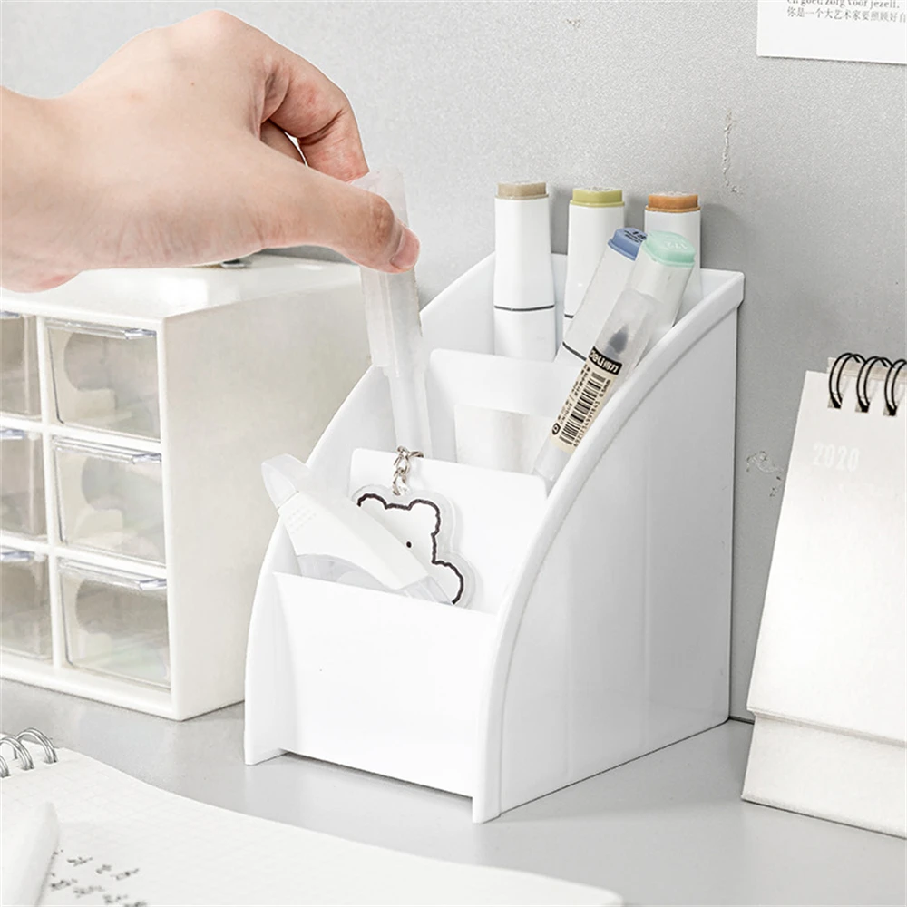 3 Grid Ins Simple Trapezoidal Pen Holder Storage Box Student Dormitory Desktop Sundries Finishing Box White Makeup Brush Bucket
3 Grid Ins Simple Trapezoidal Pen Holder Storage Box Student Dormitory Desktop Sundries Finishing Box White Makeup Brush Bucket