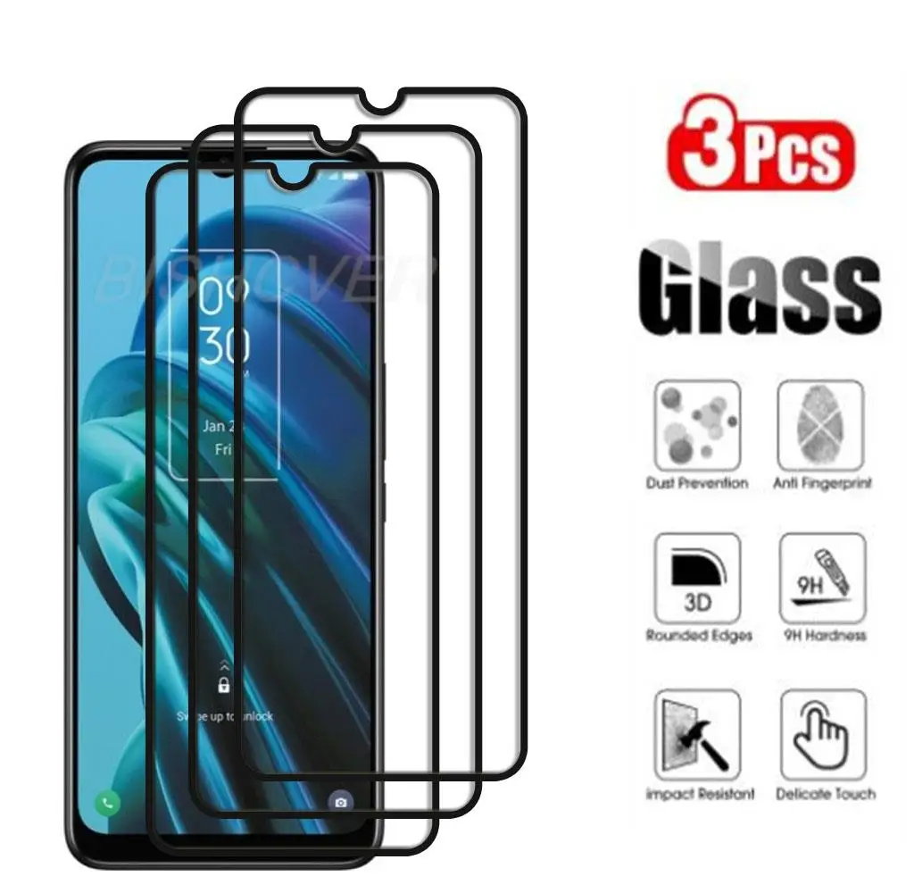 

3pcs Tempered Glass For TCL 30 XE 5G 6.52" TCL30XE 30XE 20R 20 R T767H Screen Protector Phone Cover Film