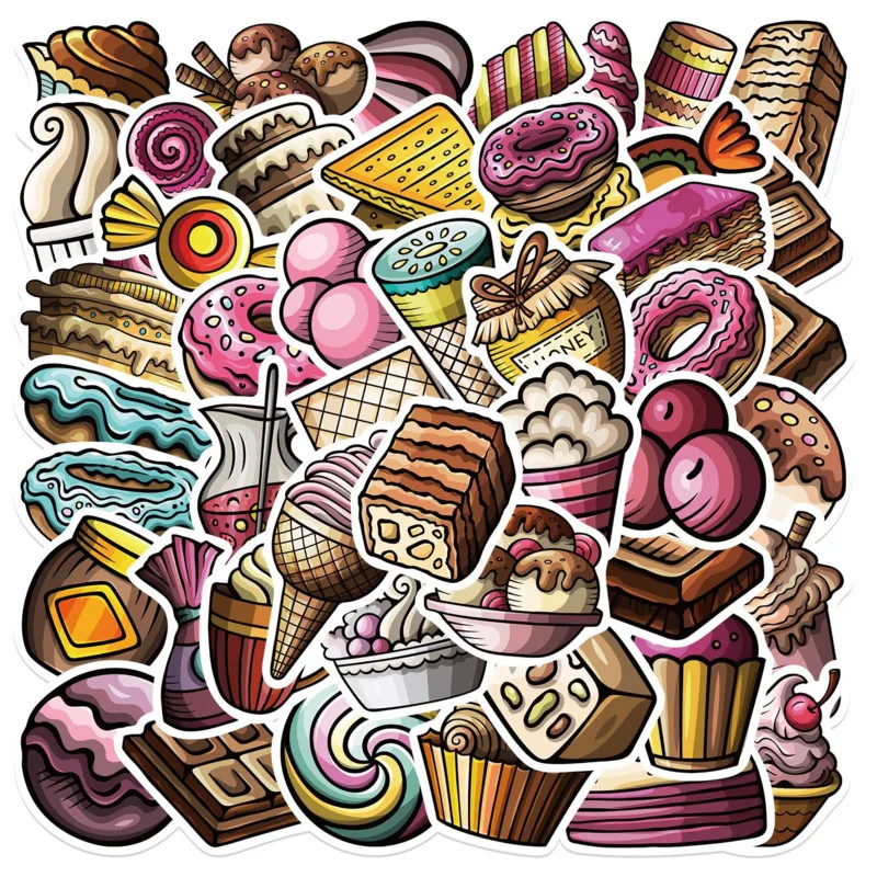 10/30/50/2x50pcs Cartoon Candy Dessert Stickers DIY Laptop Phone Stationery Skateboard Guitar Luggage Kids Sticker Decals Toy
10/30/50/2x50pcs Cartoon Candy Dessert Stickers DIY Laptop Phone Stationery Skateboard Guitar Luggage Kids Sticker Decals Toy