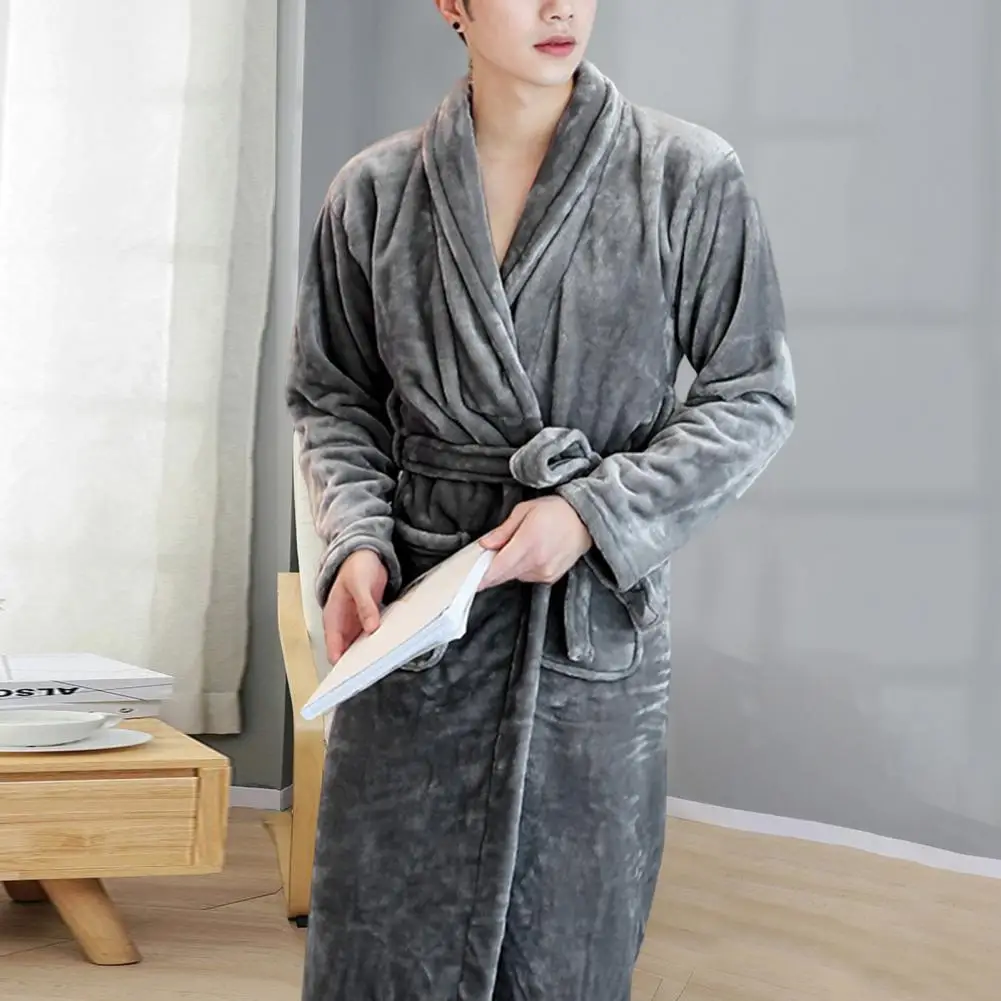 Thick Couple Nightgown Coral Fleece Night Clothes Pure Color Couple Nightgown Belt Nightgown for Home
Thick Couple Nightgown Coral Fleece Night Clothes Pure Color Couple Nightgown Belt Nightgown for Home