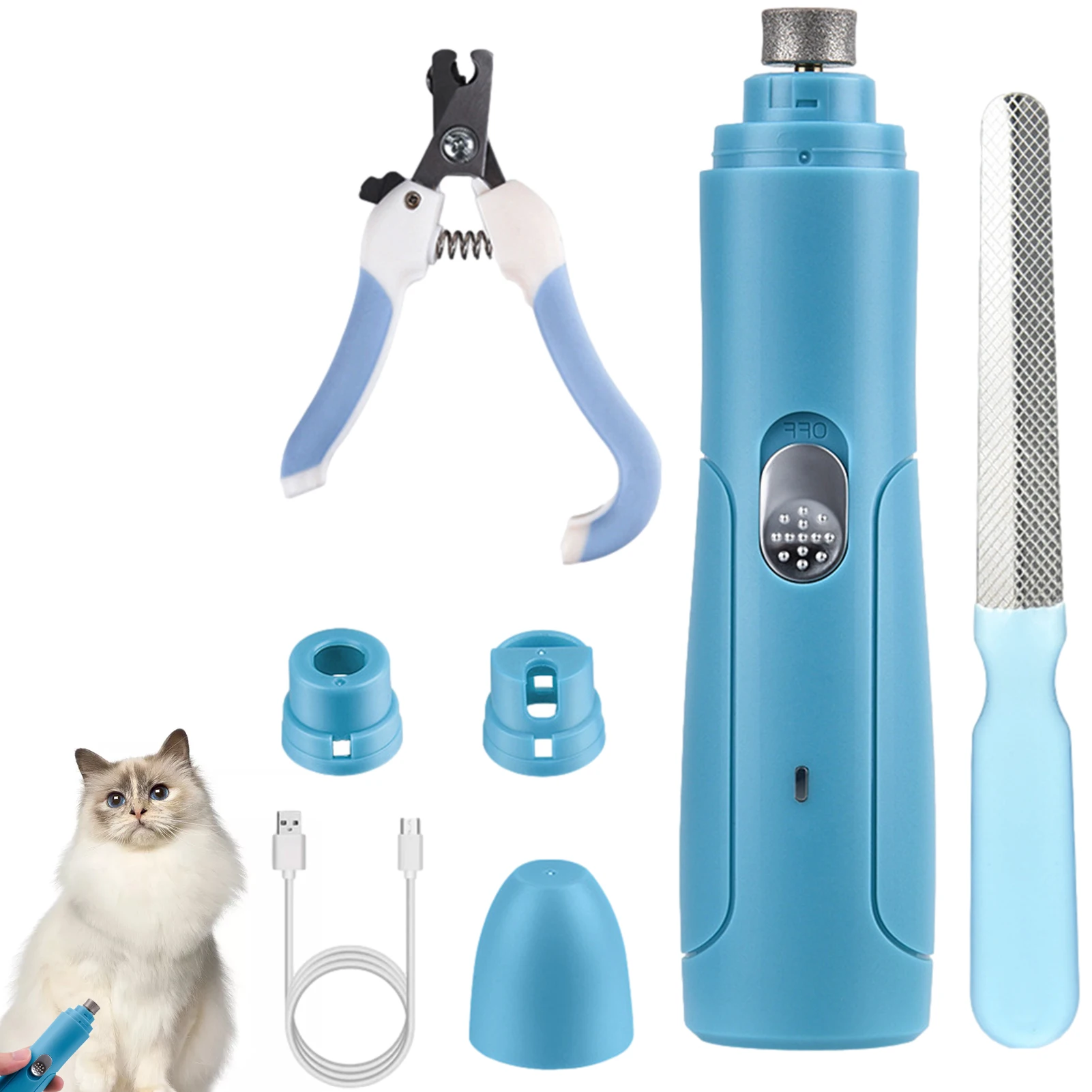 Dog Nail Grinder Pet Nail Trimmer For Claw Care Rechargeable Pet Nail Grinder Built-in Advanced Diamond Drill Bit For Faster
Dog Nail Grinder Pet Nail Trimmer For Claw Care Rechargeable Pet Nail Grinder Built-in Advanced Diamond Drill Bit For Faster