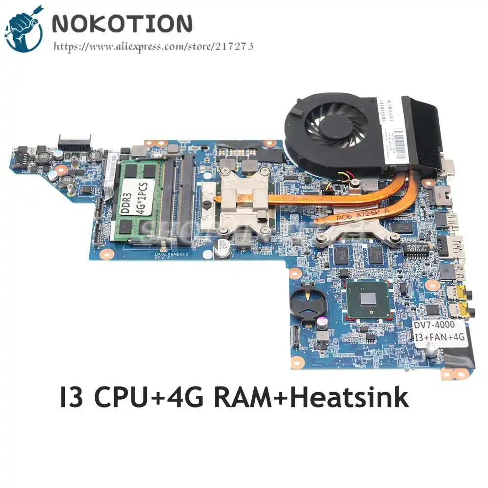615308-001 DA0LX6MB6H1 для HP DV7-4000 материнская плата с радиатором + I3 CPU + 4G RAM вместо 615686-001 630833-001 615687-001
615308-001 DA0LX6MB6H1 для HP DV7-4000 материнская плата с радиатором + I3 CPU + 4G RAM вместо 615686-001 630833-001 615687-001