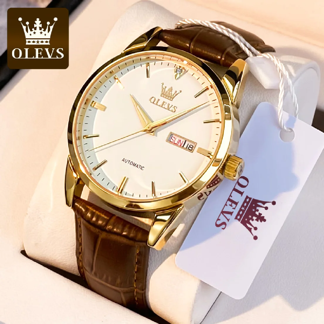 OLEVS Top Brand Men Classic Quartz Waterproof Watch Leather Strap Business Popular Casual Men Watch
OLEVS Top Brand Men Classic Quartz Waterproof Watch Leather Strap Business Popular Casual Men Watch