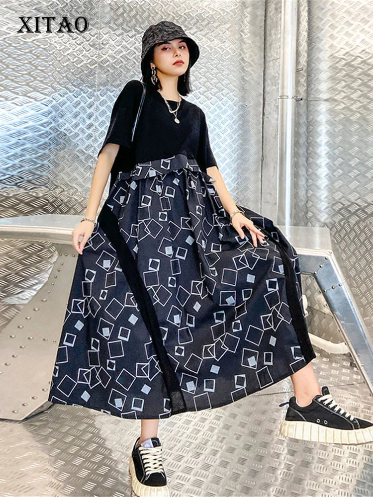 XITAO Платье с принтом, пуловер, плиссированное платье размера плюс, лоскутное платье, небольшой свежий Повседневный стиль, свободное, 2022, летн...
XITAO Платье с принтом, пуловер, плиссированное платье размера плюс, лоскутное платье, небольшой свежий Повседневный стиль, свободное, 2022, летн...