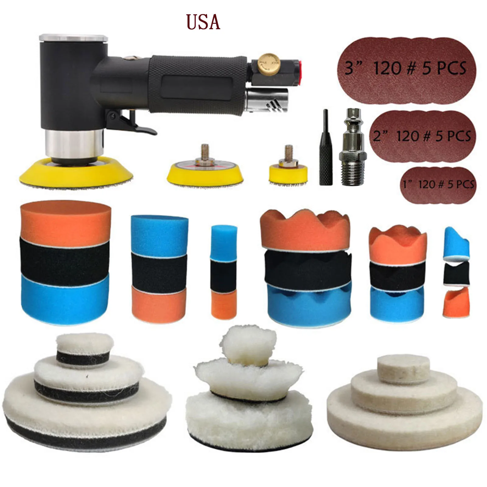 48PCS Sandpaper Machine Grinder 1/2/3‘’ Sponge Fiber Wool Pads Polishing Discs Sanding Paper Pneumatic Angle Grinder Power Tools
48PCS Sandpaper Machine Grinder 1/2/3‘’ Sponge Fiber Wool Pads Polishing Discs Sanding Paper Pneumatic Angle Grinder Power Tools