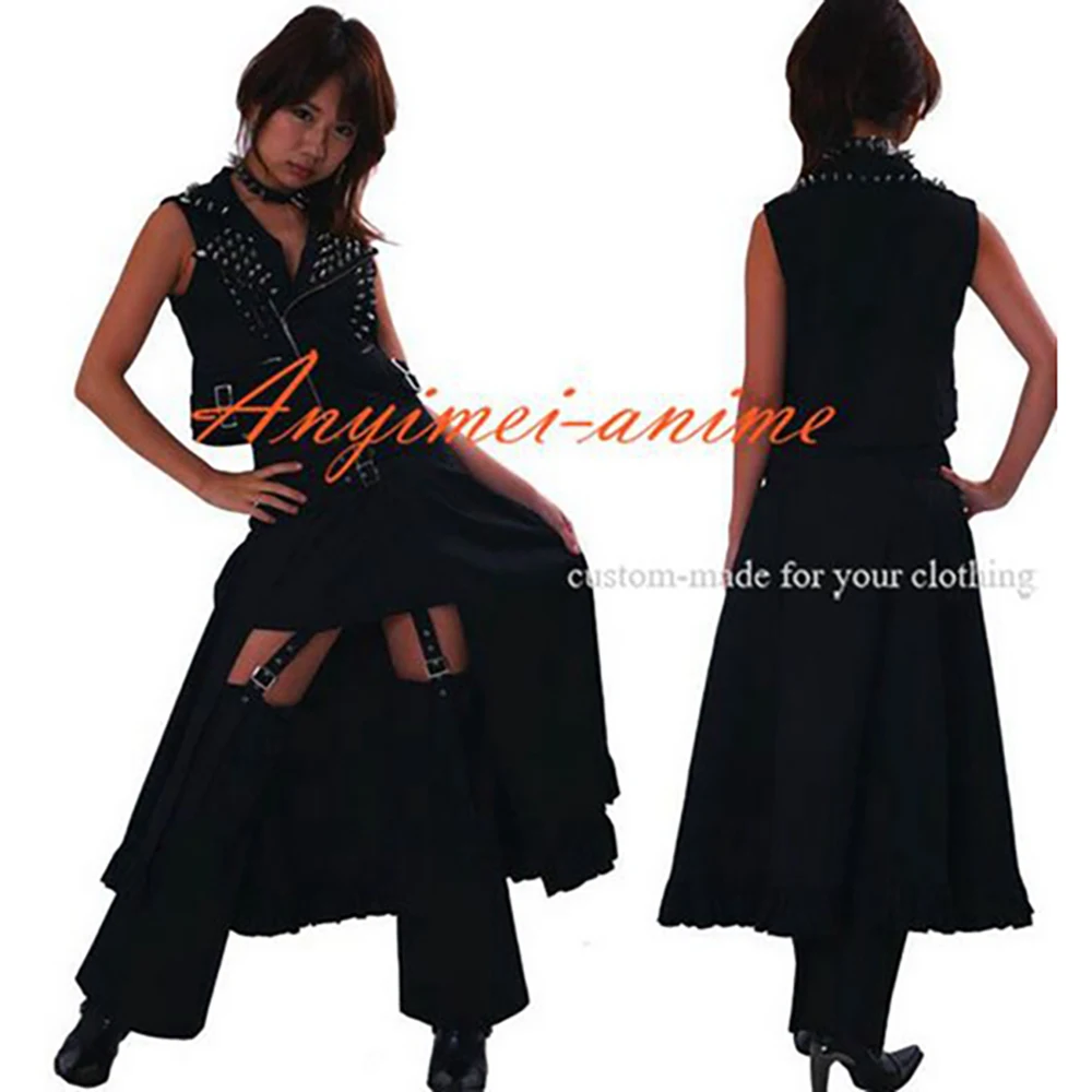 

Модное черное Хлопковое платье fondcosplay в стиле хип-хоп, готический Трипп, Лолита, панк, костюм для косплея, CD/TV[CK253]