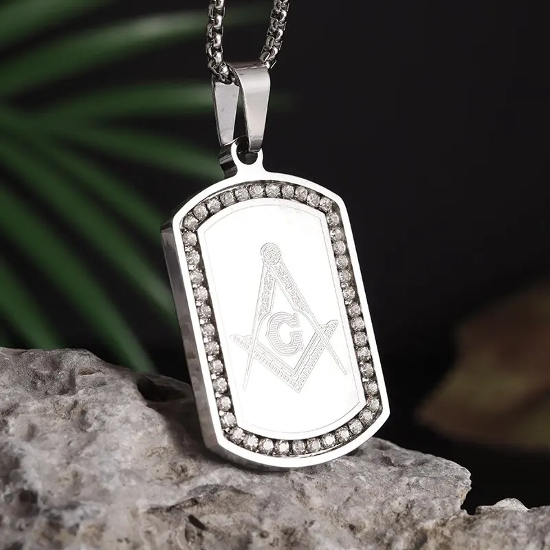 Classic Dog Tag Masonic Stainless Steel Pendant Necklace for Men Simple Daily Wear Jewelry Necklace Gift
Classic Dog Tag Masonic Stainless Steel Pendant Necklace for Men Simple Daily Wear Jewelry Necklace Gift