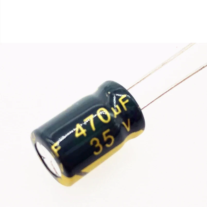 

Алюминиевый электролитический конденсатор высокой частоты 35 в 100 мкФ, Размер 8*12 мм 470UF35V 470, 20% шт./лот P82