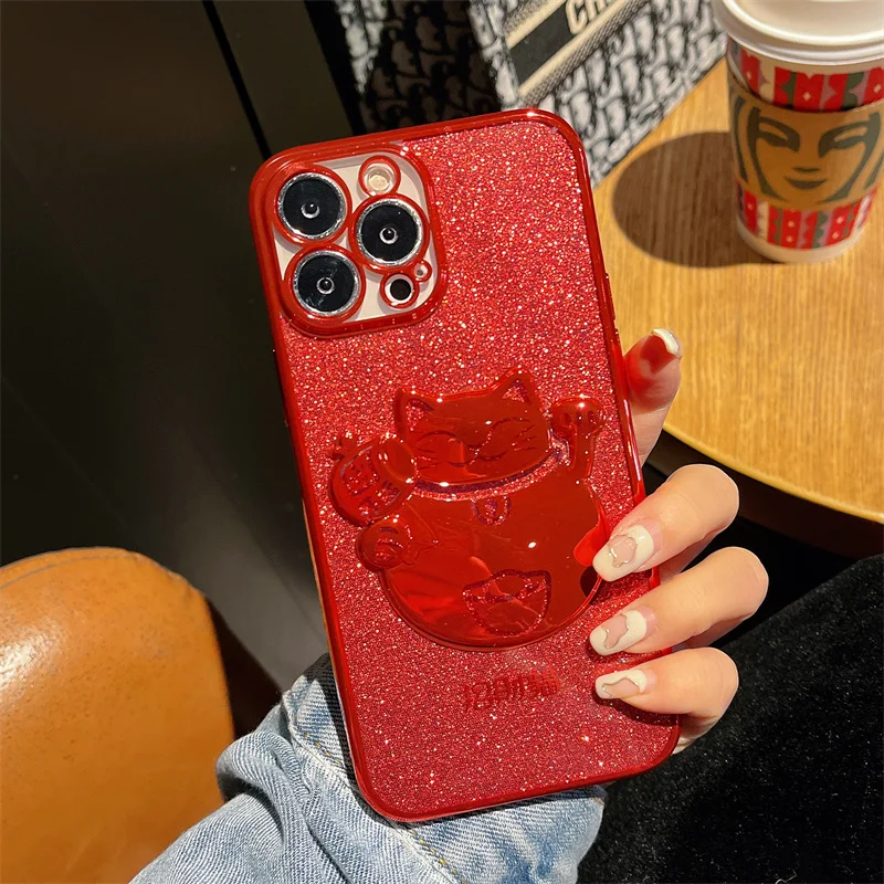 Lovely Glitter 3D Plating Lucky Cat Phone Soft Case For iPhone 13 12 11 Pro XS Max X XR 8 7 Plus SE 2020 Cover Ultra Thin Girl
Lovely Glitter 3D Plating Lucky Cat Phone Soft Case For iPhone 13 12 11 Pro XS Max X XR 8 7 Plus SE 2020 Cover Ultra Thin Girl
