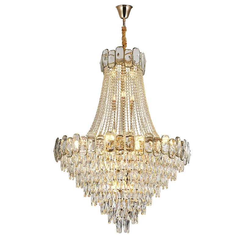 Crystal Light Fixture Hall Decor Dimmable LED Hanging Lamp Lustre Gold Chandelier Luxury Home Decor Home Appliance
Crystal Light Fixture Hall Decor Dimmable LED Hanging Lamp Lustre Gold Chandelier Luxury Home Decor Home Appliance