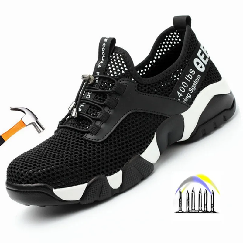 summer black Work shoes with steel toe anti puncture work sneakers anti slip lightweight work shoes breathable safety shoes gift
summer black Work shoes with steel toe anti puncture work sneakers anti slip lightweight work shoes breathable safety shoes gift