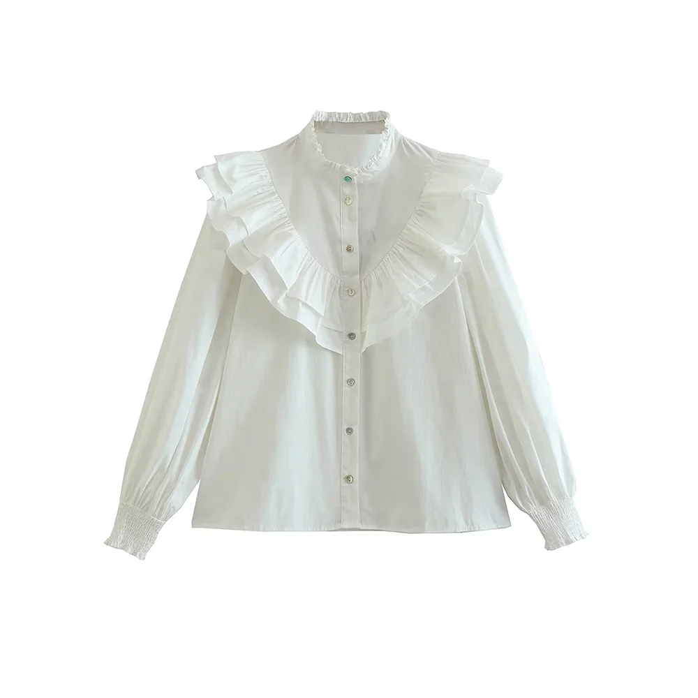 DiYiG Women's 2022 New Fashion Spring Autumn Shirts White Loose Blouses Laminated Lantern Sleeve Single Breasted Female Tops
DiYiG Women's 2022 New Fashion Spring Autumn Shirts White Loose Blouses Laminated Lantern Sleeve Single Breasted Female Tops