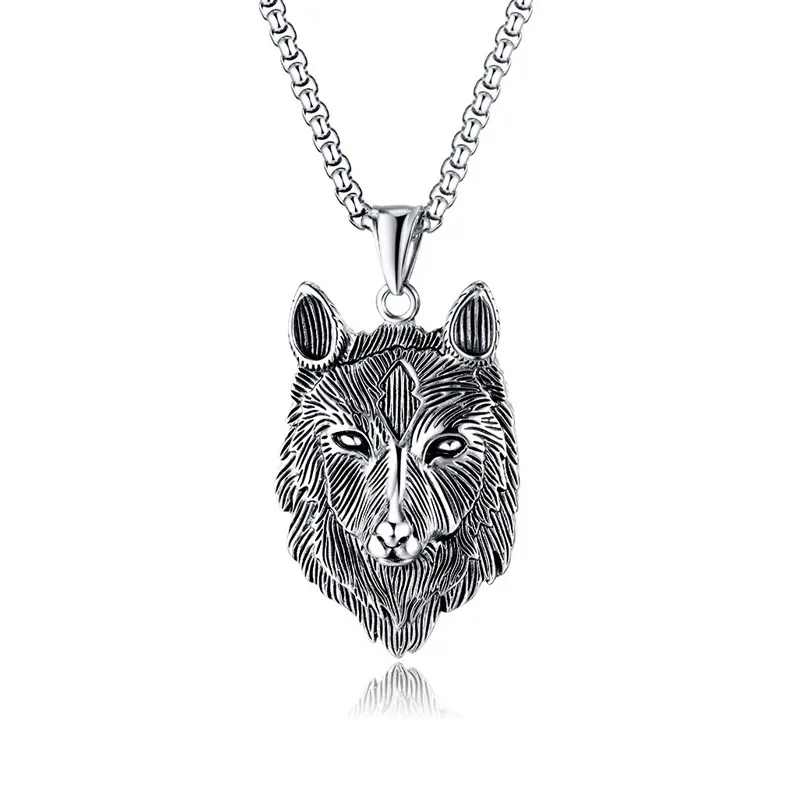 Vintage Wolf Head Pendant With Stainless Steel Chain For Men Personality Animal Head Pendant Necklace Jewelry Birthday Gift
Vintage Wolf Head Pendant With Stainless Steel Chain For Men Personality Animal Head Pendant Necklace Jewelry Birthday Gift