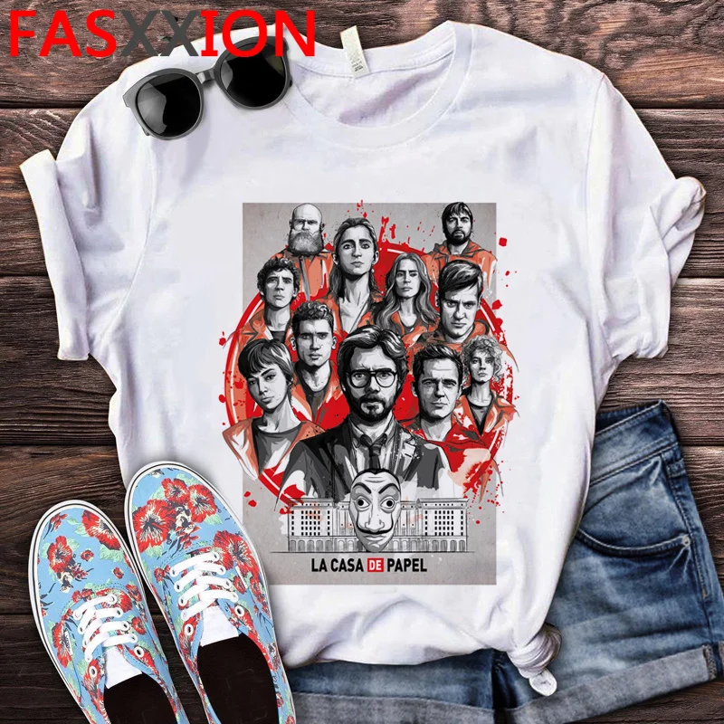 Anime Money Heist La Casa De Papel House of Paper Bella Ciao t shirt male print harajuku kawaii couple tumblr white t shirt
Anime Money Heist La Casa De Papel House of Paper Bella Ciao t shirt male print harajuku kawaii couple tumblr white t shirt