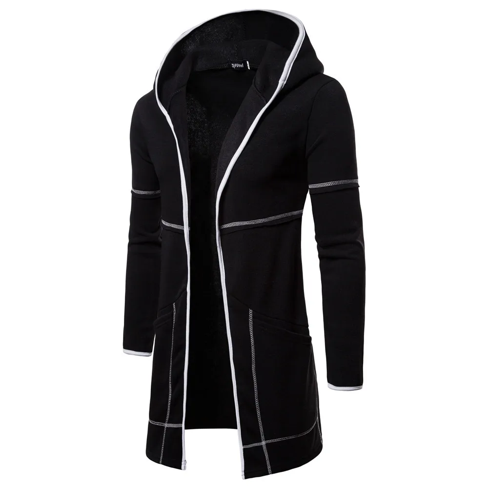 European and American Style Men's Long-sleeved Cardigan Hooded Solid Color Men's Jacket Fashion Gothic Style Jacket 2022 New
European and American Style Men's Long-sleeved Cardigan Hooded Solid Color Men's Jacket Fashion Gothic Style Jacket 2022 New