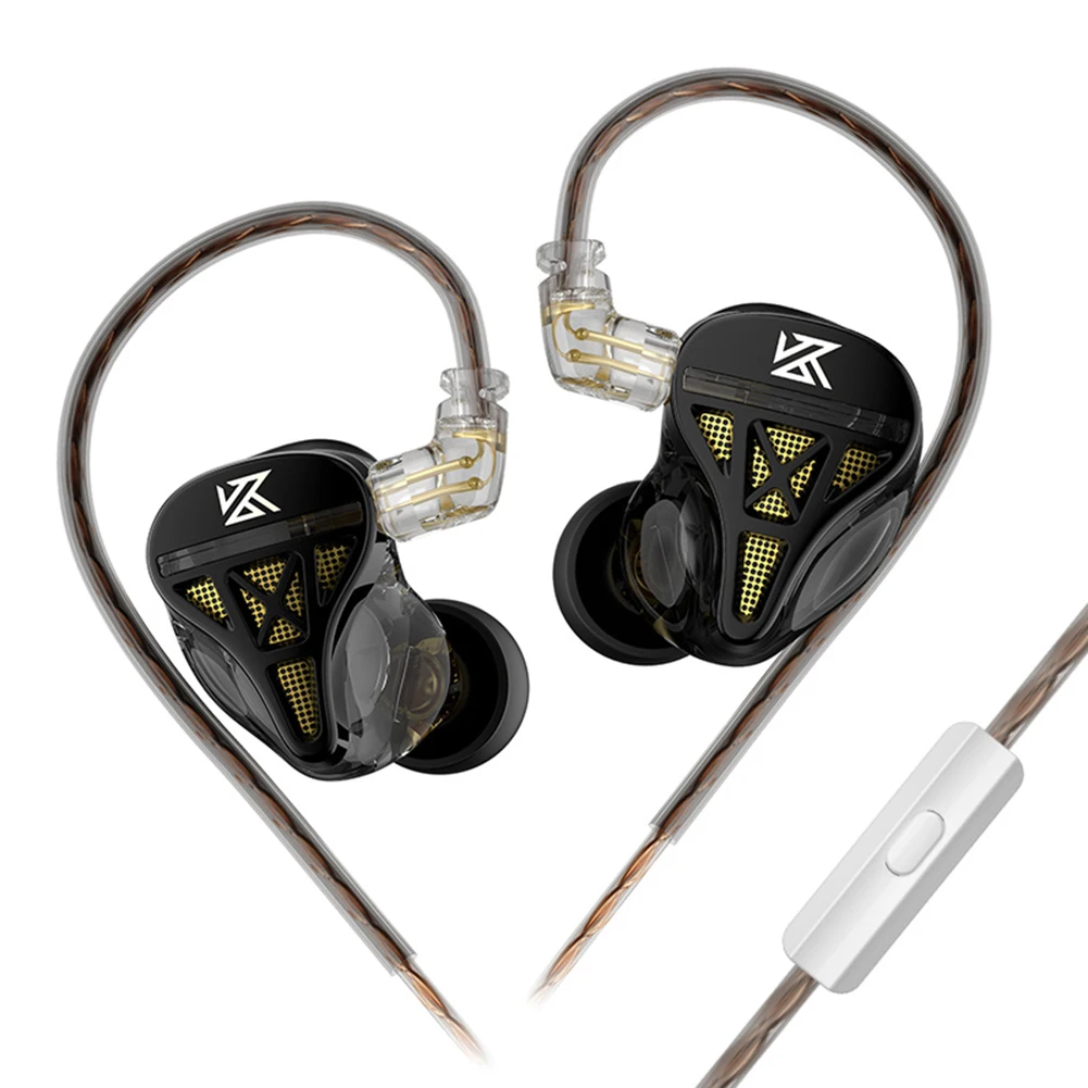 

KZ-DQS In Ear Wired Earphones Dynamic Monitor Headphones 3.5mm Plug Noise Cancelling Bass Earbuds for Sports Game Music