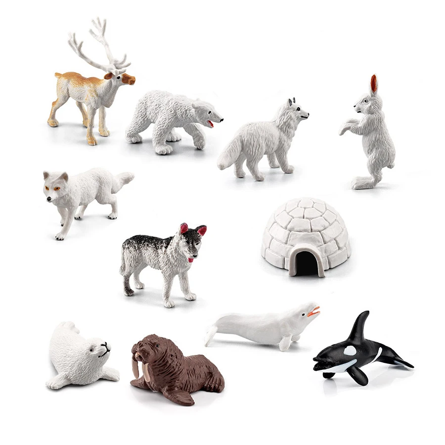 10Pcs Arctic Circle Ocean Sea Animal Figurines Set Polar Bear Reindeer Models Figures Christmas New Year Birthdays Gift For Kid
10Pcs Arctic Circle Ocean Sea Animal Figurines Set Polar Bear Reindeer Models Figures Christmas New Year Birthdays Gift For Kid