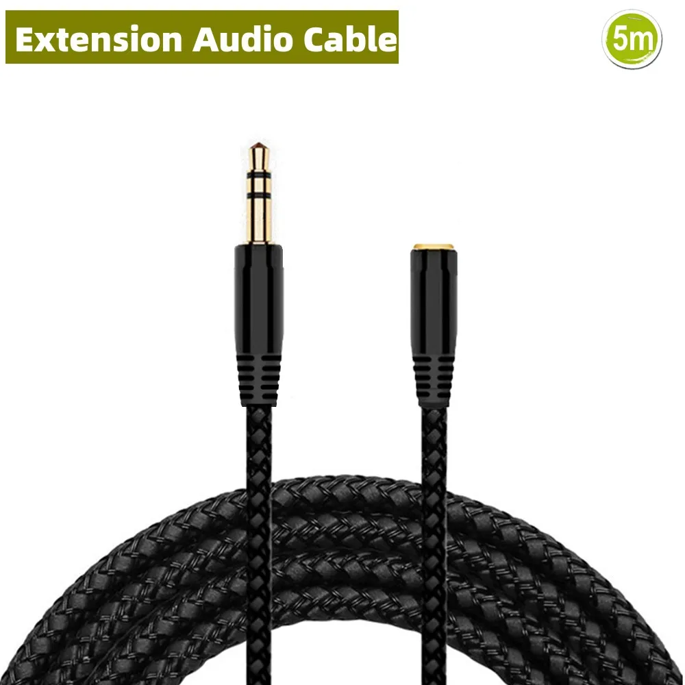 Headphones Extension 5M Wired Audio Cloth Cable AUX Car 3.5mm Jack Speakers Male-Female Interface Phone Sound Adapter
Headphones Extension 5M Wired Audio Cloth Cable AUX Car 3.5mm Jack Speakers Male-Female Interface Phone Sound Adapter