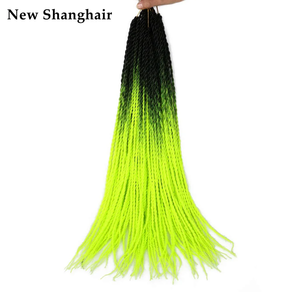 Сенегальские плетеные волосы для вязания крючком, 24 дюйма, 30 прядей/упаковка, плетеные крючком волосы Гавана, синтетические плетеные волосы...