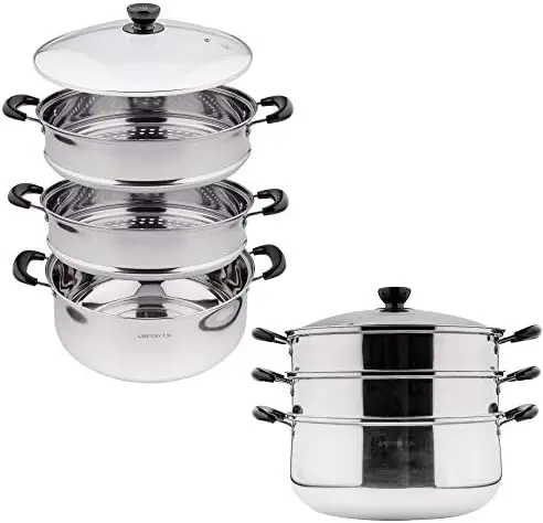 Tier Stainless Steel Steamer Pot For Cooking With Stackable Pan Insert, Food Steamer, Vegetable Steamer Cooker, Steamer Cookware
Tier Stainless Steel Steamer Pot For Cooking With Stackable Pan Insert, Food Steamer, Vegetable Steamer Cooker, Steamer Cookware