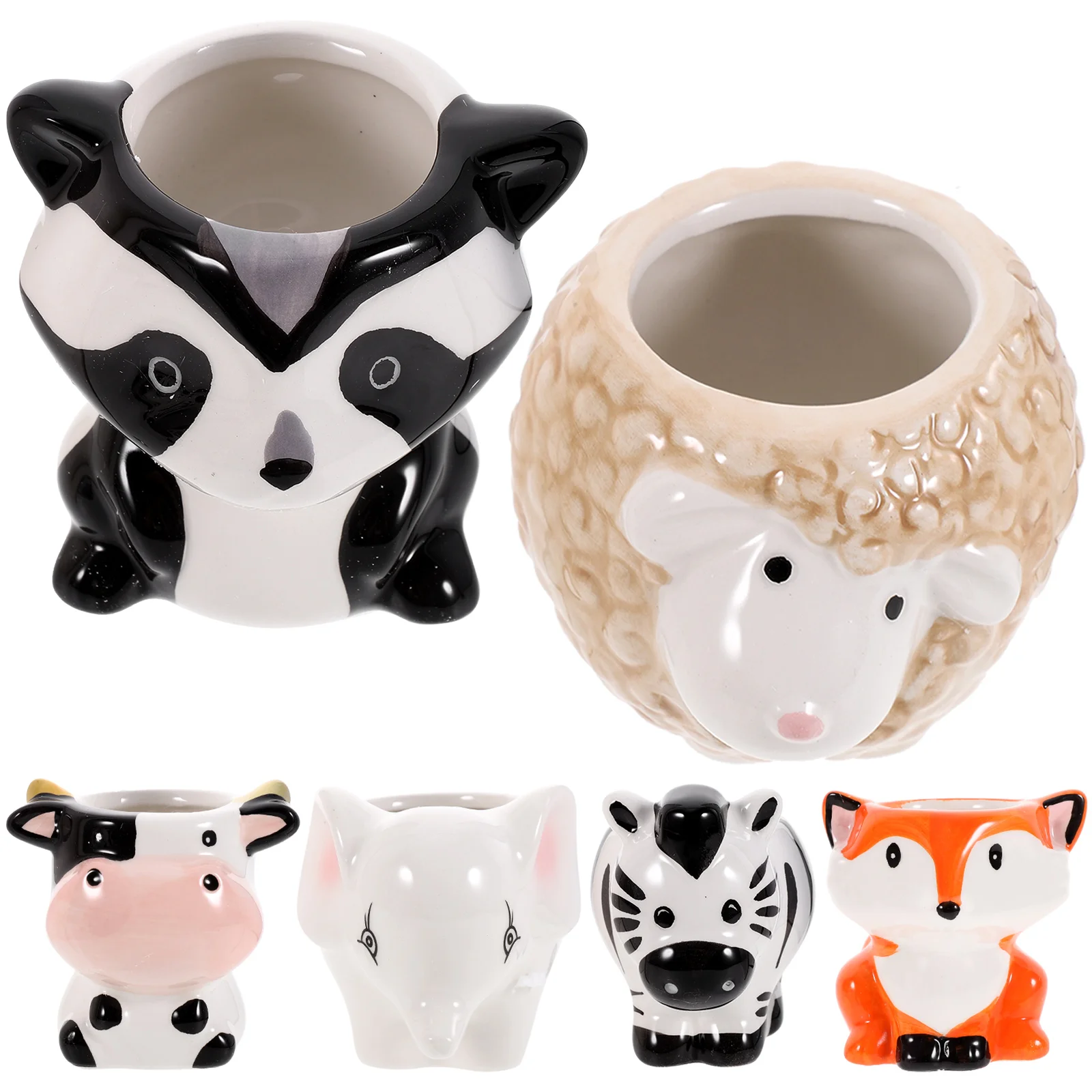 6 Pcs Succulent Pots Bulk Animal Shaped Planter Small Flowerpot Creative Ceramics
6 Pcs Succulent Pots Bulk Animal Shaped Planter Small Flowerpot Creative Ceramics