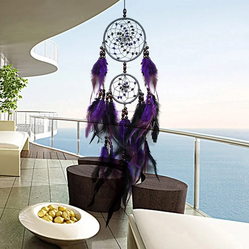 Purple Dream Catchers Feather Crafts Wind Chimes Handmade Indian Dreamcatcher Net for Wall Hanging Car Home Decor
Purple Dream Catchers Feather Crafts Wind Chimes Handmade Indian Dreamcatcher Net for Wall Hanging Car Home Decor