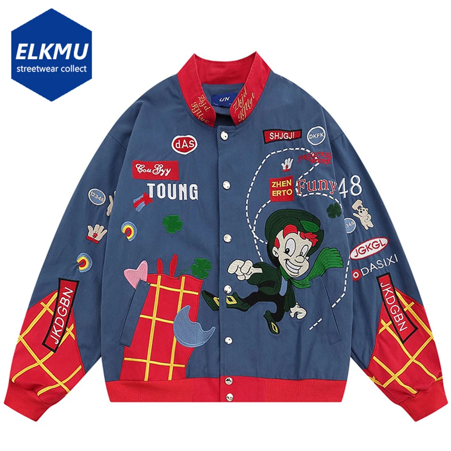 Cartoon Embroidery Hip Hop Bomber Jackets Vintage Oversized Streetwear Harajuku Jacket Naughty Did Plaid Varsity Jackets Male
Cartoon Embroidery Hip Hop Bomber Jackets Vintage Oversized Streetwear Harajuku Jacket Naughty Did Plaid Varsity Jackets Male