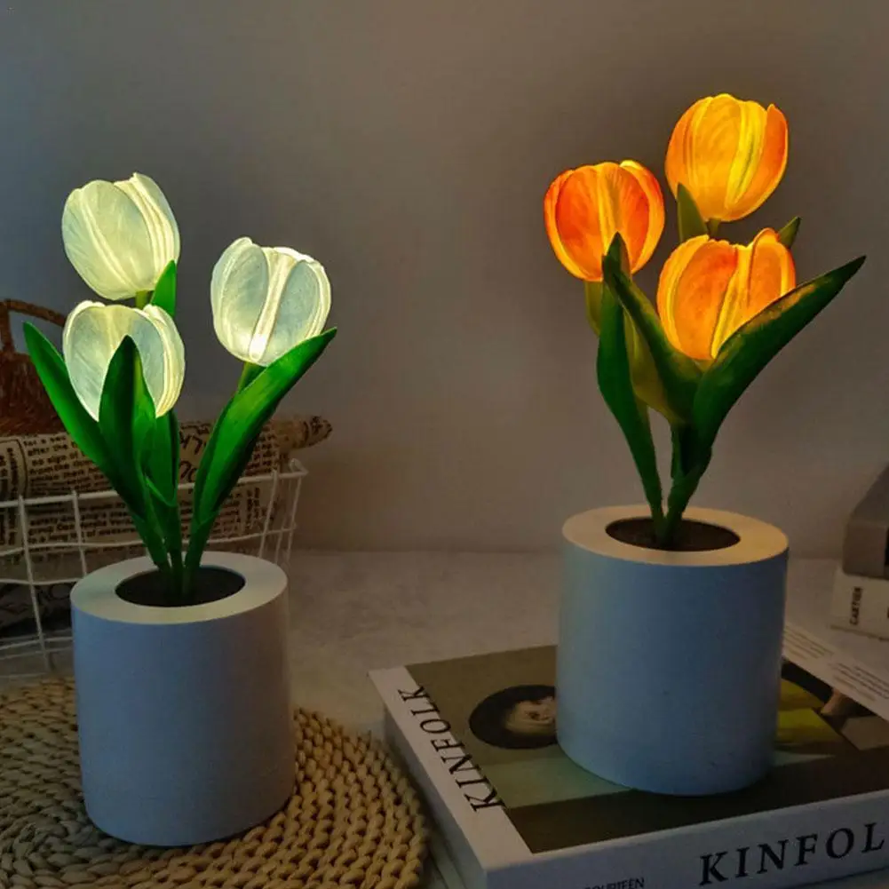 LED Tulip Night Light Artificial Flower Table Lamp Atmosphere Lamp Romantic Flower Night Lamp for Bedroom Bedside Room Decor
LED Tulip Night Light Artificial Flower Table Lamp Atmosphere Lamp Romantic Flower Night Lamp for Bedroom Bedside Room Decor