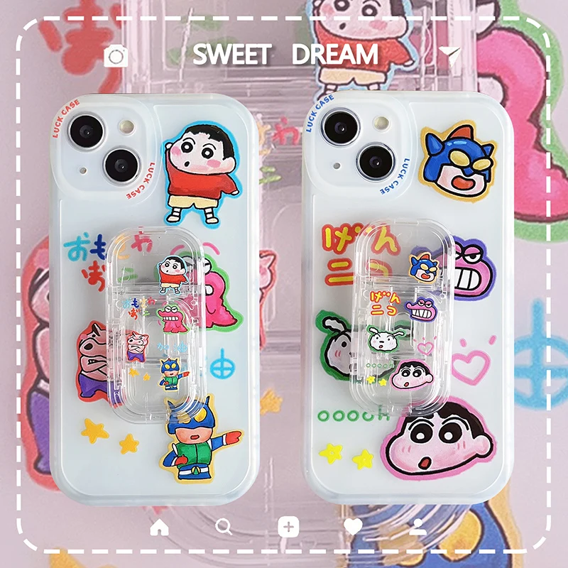 BANDAI Crayon Shin-chan Stand Holder Phone Case for iPhone 11 12 13 pro max XS MAX X XR 7 8 Plus Cover
BANDAI Crayon Shin-chan Stand Holder Phone Case for iPhone 11 12 13 pro max XS MAX X XR 7 8 Plus Cover