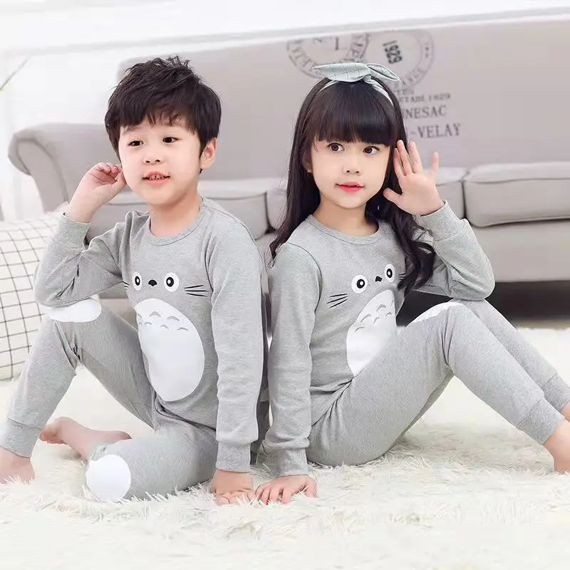 Пижамный комплект Totoro для маленьких девочек, детские Мультяшные наряды, единорог, для маленьких мальчиков, одежда для сна с длинными рукава... 
Пижамный комплект Totoro для маленьких девочек, детские Мультяшные наряды, единорог, для маленьких мальчиков, одежда для сна с длинными рукава...