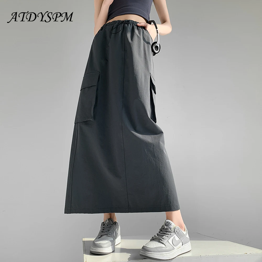 Korean Fashion Y2K Streetwear Cargo Skirts For Women High Elastic Waist Ladies Baggy Long Skirts Casual Quick Drying Clothing
Korean Fashion Y2K Streetwear Cargo Skirts For Women High Elastic Waist Ladies Baggy Long Skirts Casual Quick Drying Clothing