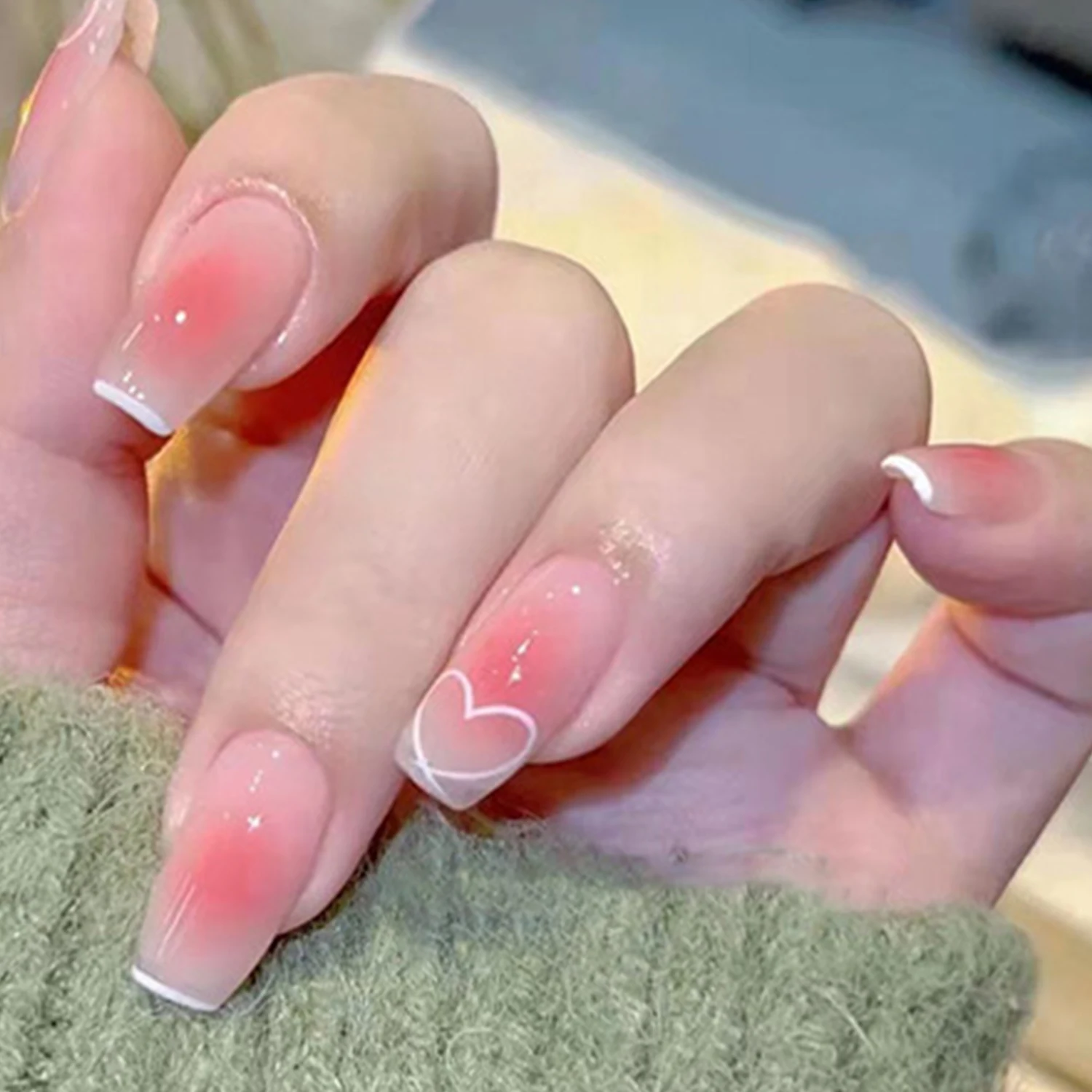 24pcs False Nail Press on Full Multiple Styles Square Fake Nails Gradient Easy Wear for Christmas Reusable Natural For Office 
24pcs False Nail Press on Full Multiple Styles Square Fake Nails Gradient Easy Wear for Christmas Reusable Natural For Office